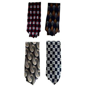 Vintage Cocktail Collection from Stonehenge 90s Silk Neckties 4 Ties